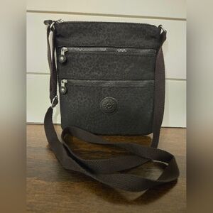 Kipling Black Leopard Crossbody Bag